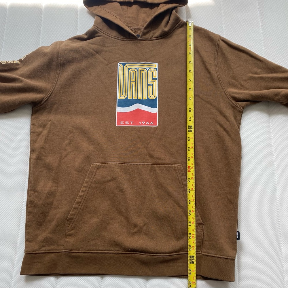 Vans Brown Pullover Hoodie with Retro Chest Logo - Picture 8 of 8